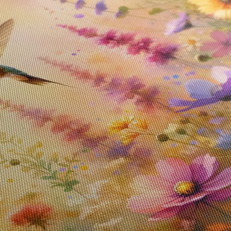 QUADRO SU TELA – DANZA DEI COLIBRÌ - QADRI DI UCCELLI - STAMPE E QUADRI