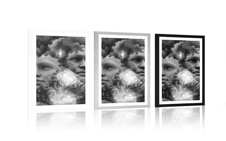 POSTER – MENTE VIRTUALE IN BIANCO E NERO - NERO E BIANCO - POSTER