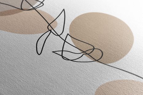 STAMPA SU TELA – FOGLIA MINIMALISTA SU SFONDO BIANCO NO4 - QUADRI FORME ASTRATTE - STAMPE E QUADRI