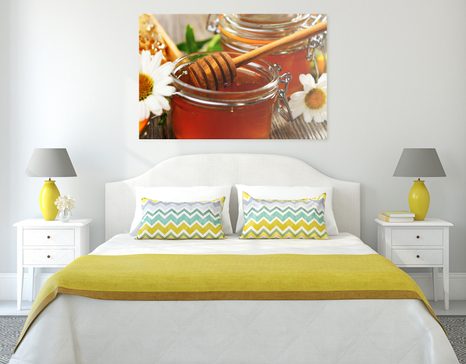 WANDBILD HONIGBECHER - BILDER VON ESSEN UND GETRÄNKEN - BILDER