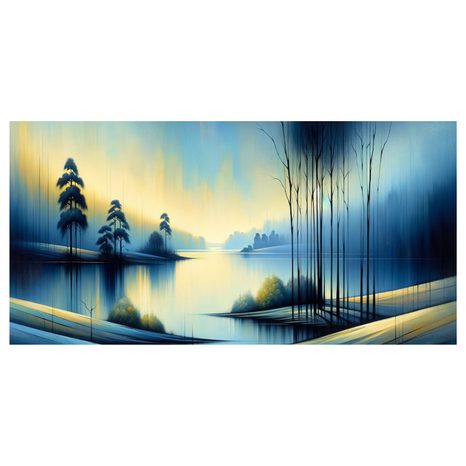 WANDBILD VERTRÄUMTER BLICK AUF DIE LANDSCHAFT - BILDER SEEN - BILDER