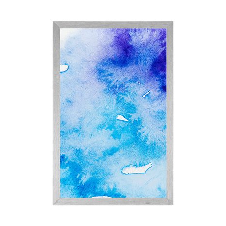 PLAKAT PLAVO-LJUBIČASTA APSTRAKTNA UMJETNOST - APSTRAKTNI I S UZORKOM - PLAKATI