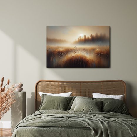 OBRAZ MLHAVÉ RÁNO - OBRAZY VÝCHOD A ZÁPAD SLUNCE - OBRAZY
