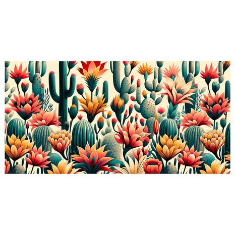 OBRAZ KVĚTY A KAKTUSY V POUŠTI - OBRAZY KVĚTŮ - OBRAZY