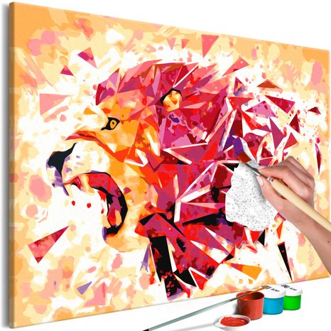PICTURE PAINTING BY NUMBERS ABSTRACT LION