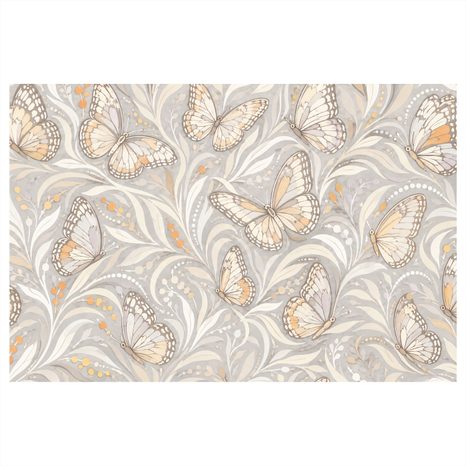 TABLEAU SUR TOILE – DÉLICATS PAPILLONS EN ARABESQUE - TABLEAUX PAPILLONS - TABLEAUX