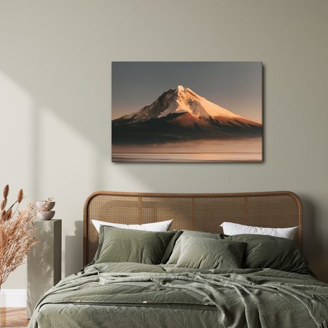 TABLEAU SUR TOILE – SOMMET MONTAGNEUX AU CRÉPUSCULE - TABLEAUX DE MONTAGNE - TABLEAUX