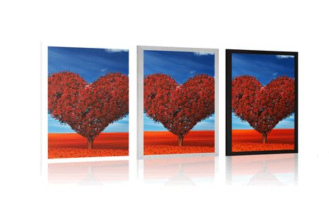 AFFICHE – MAGNIFIQUE ARBRE EN FORME DE CŒUR - AMOUR - AFFICHES