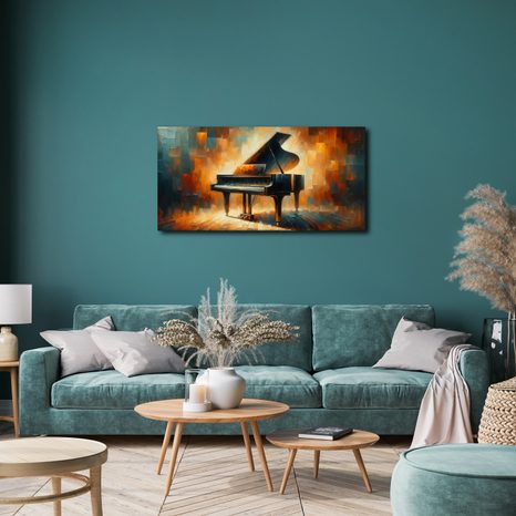 OBRAZ HUDBA V BARVÁCH - OBRAZY IMITACE OLEJOMALBY - OBRAZY