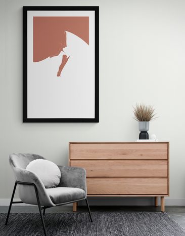 PLAKÁT S PASPARTOU TAJEMSTVÍ TANCE - MOTIVY Z NAŠÍ DÍLNY - PLAKÁTY