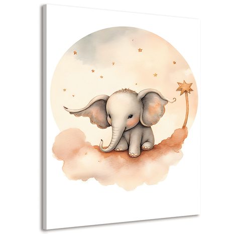 CANVAS PRINT DREAMY ELEPHANT - DREAMY LITTLE ANIMALS - PICTURES