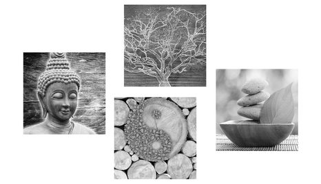 SET OBRAZOV ČIERNOBIELA HARMÓNIA - ZOSTAVY OBRAZOV - OBRAZY