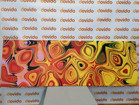 KÉP KREATÍV MŰVÉSZET PIROS ÉS SÁRGA SZÍNEKBEN - ABSZTRAKT KÉPEK - KÉPEK