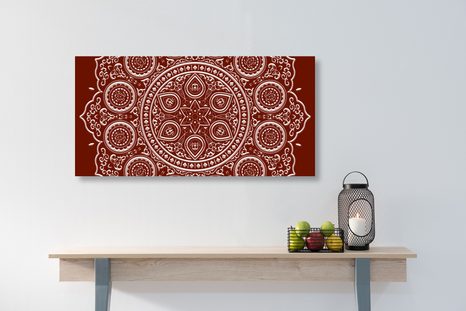 TABLOU MANDALA ETNICĂ FINĂ ÎN DESIGN VIȘINIU - TABLOURI FENG SHUI - TABLOURI