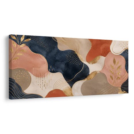 TABLEAU SUR TOILE – FORMES MODERNES EN OR - IMAGES FORMES ABSTRAITES - TABLEAUX