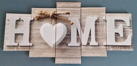 5 RÉSZES KÉP HOME VINTAGE KIVITELBEN - KÉPEK SZÖVEGEKKEL, IDÉZETEKKEL - KÉPEK