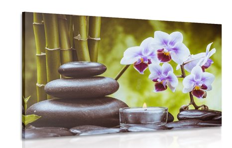 IMPRESSION SUR TOILE NATURE MORTE AU SPA - IMPRESSIONS SUR TOILE FENG SHUI - IMPRESSION SUR TOILE