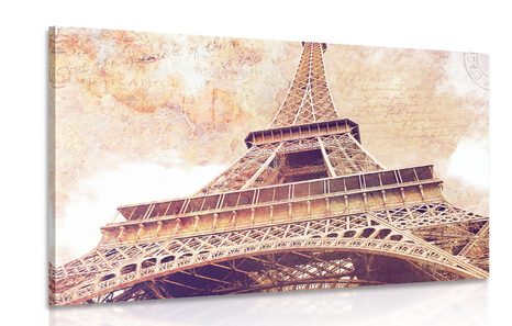 CANVAS PRINT EIFFEL TOWER IN PARIS - PICTURES OF CITIES - PICTURES