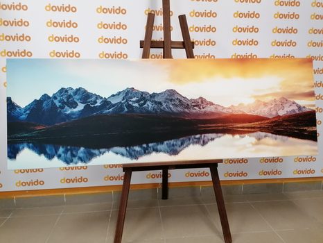 OBRAZ SKVOSTNÝ ZÁPAD SLUNCE V HORÁCH - OBRAZY PŘÍRODY A KRAJINY - OBRAZY