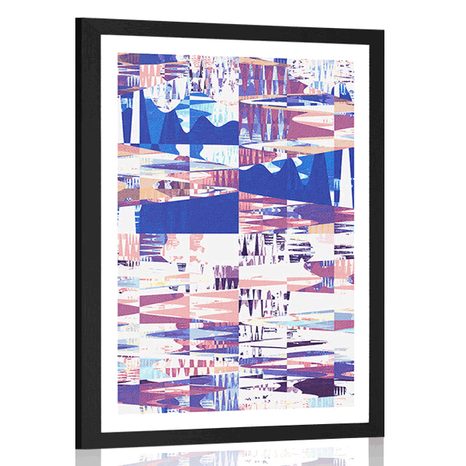 AFFICHE AVEC MONTURE MOTIFS GÉOMÉTRIQUES - ABSTRAIT ET À MOTIFS - AFFICHES