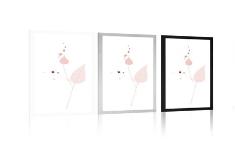 PLAGÁT S PASPARTOU LISTY V JEDNODUCHOM PREVEDENÍ - MOTÍVY Z NAŠEJ DIELNE - PLAGÁTY