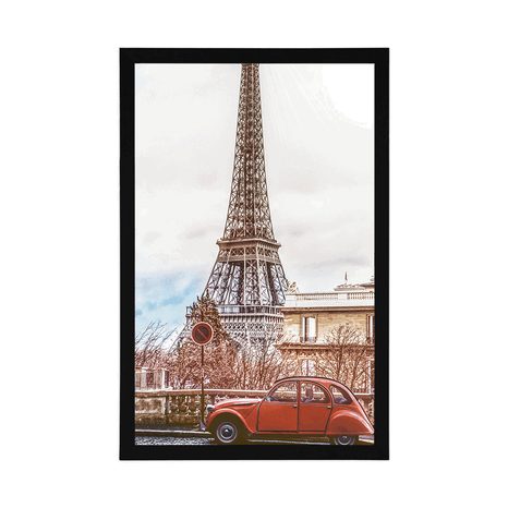 PLAKAT POGLED NA EIFFELOV TORANJ S ULICE PARIZA - GRADOVI - PLAKATI