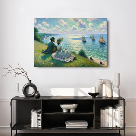 OBRAZ ROMANTICKÝ VÝHLED NA MOŘE - OBRAZY MOŘE A PLÁŽ - OBRAZY