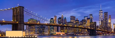 WANDBILD BEZAUBERNDE BRÜCKE IN BROOKLYN - BILDER VON STÄDTEN - BILDER