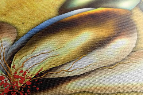 SLIKA ZANIMIVI VINTAGE CVETOVI - ABSTRAKTNE SLIKE - SLIKE