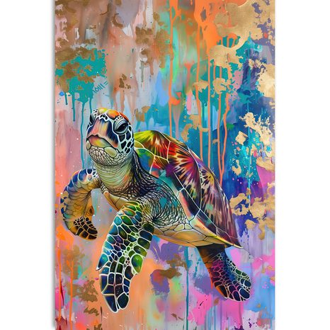 SLIKA KORNJAČE POPUT SLIKE NA PLATNU - SLIKE KORNJAČE - SLIKE