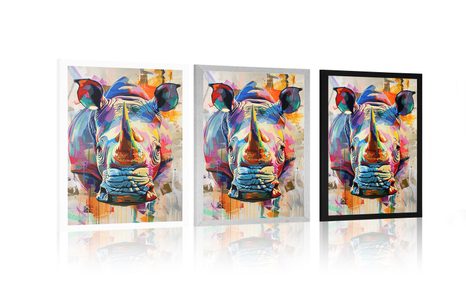 PLAGÁT NOSOROŽEC S IMITÁCIOU MAĽBY - NOSOROŽCE - PLAGÁTY