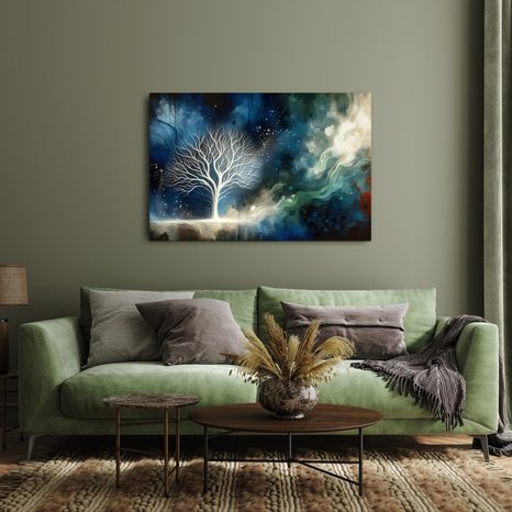 OBRAZ STROM ŽIVOTA V NOČNÍM VESMÍRU - OBRAZY STROMY ŽIVOTA - OBRAZY