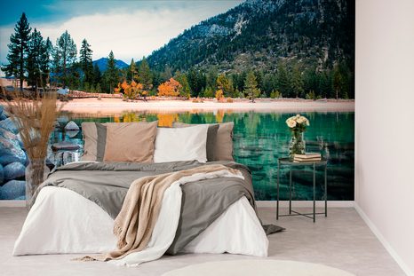 SAMOLEPÍCÍ FOTOTAPETA JEZERO V NÁDHERNÉ PŘÍRODĚ - SAMOLEPÍCÍ TAPETY - TAPETY