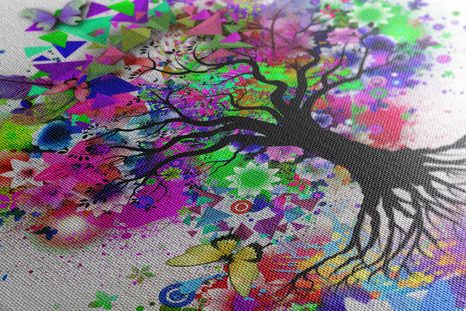 TABLOU COPAC DE FLORI PLIN DE CULORI - TABLOURI ARBORII VIEȚII - TABLOURI