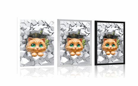 PLAGÁT ROZTOMILÁ MAČIČKA - ZVIERATKÁ - PLAGÁTY