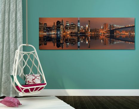 SLIKA ODSEV MANHATTANA V VODI - SLIKE MESTA - SLIKE