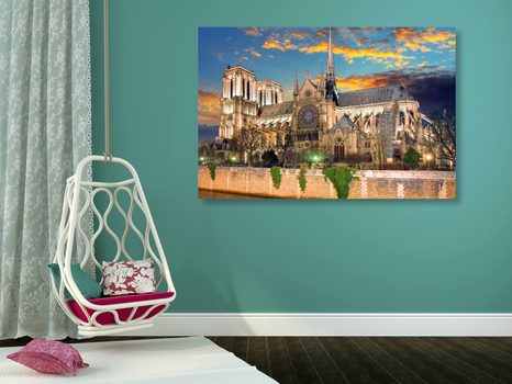 OBRAZ KATEDRÁLA NOTRE DAME - OBRAZY MĚSTA - OBRAZY