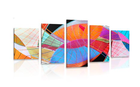 5-PIECE CANVAS PRINT COLORFUL ABSTRACTION - ABSTRACT PICTURES - PICTURES