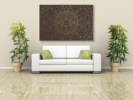 TABLOU ORNAMENT ORIENTAL DIN AUR - TABLOURI FENG SHUI - TABLOURI