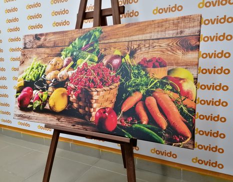 CANVAS PRINT FRESH FRUITS AND VEGETABLES - PICTURES - 🔥 TOTAL SALE 🔥