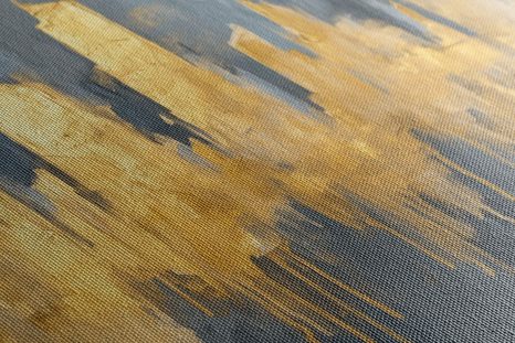 STAMPA SU TELA – PITTURA A OLIO ASTRATTA DORATA - QUADRI ASTRATTO - STAMPE E QUADRI