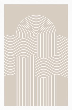 POSTER TRENDIGER SAND-REGENBOGEN MID-CENTURY - MOTIVE AUS UNSERER WERKSTATT - POSTER