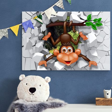 SLIKA VESELA OPICA - OTROŠKE SLIKE - SLIKE