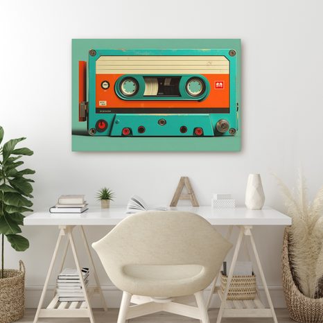 SLIKA RETRO KAZETA ZA MAGNETOFON - GLAZBENE SLIKE - SLIKE