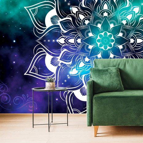 WALLPAPER MODERN MANDALA WITH AN ORIENTAL PATTERN - WALLPAPERS FENG SHUI - WALLPAPERS