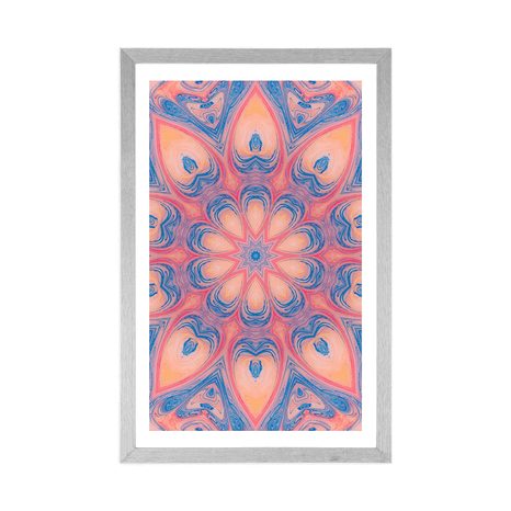 POSTER WITH MOUNT HYPNOTIC MANDALA - FENG SHUI - POSTERS