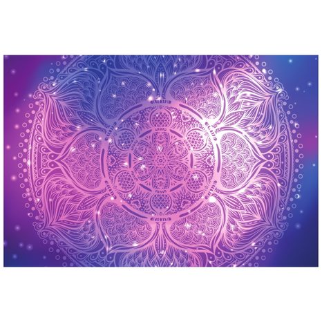 SAMOLEPÍCÍ TAPETA INDICKÁ MANDALA S GALAKTICKÝM POZADÍM - SAMOLEPÍCÍ TAPETY - TAPETY