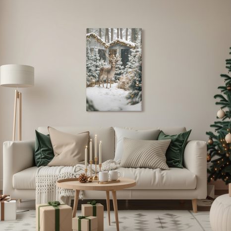 VÁNOČNÍ OBRAZ ZIMNÍ POHÁDKA V LESE - OBRAZY - TOTÁLNÍ VÝPRODEJ 🔥