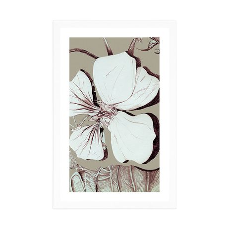 POSTER MIT PASSEPARTOUT KAPUZINERKRESSE IN BEZAUBERNDEM DESIGN - MOTIVE AUS UNSERER WERKSTATT - POSTER