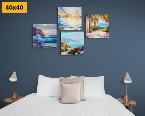 SET OBRAZŮ MOŘE A PLÁŽ - SESTAVY OBRAZŮ - OBRAZY